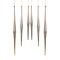 Melrose Set of 6 Silver and Gold Icicle Glass Christmas Ornaments 13.25”